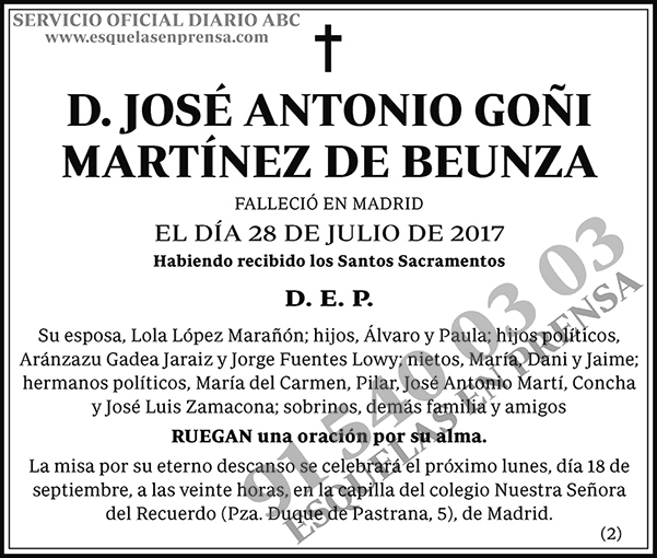 José Antonio Goñi Martínez de Beunza